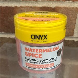 Onyx Watermelon Spice Foaming Body Scrub - Pink and Yellow